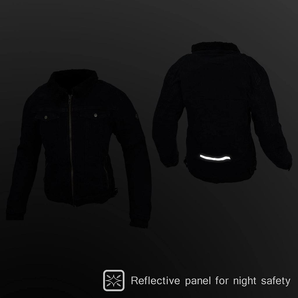 KOMINE Motorcycle Lotect Denim Flight Jacket Jeans Washed Indigo L JK-617