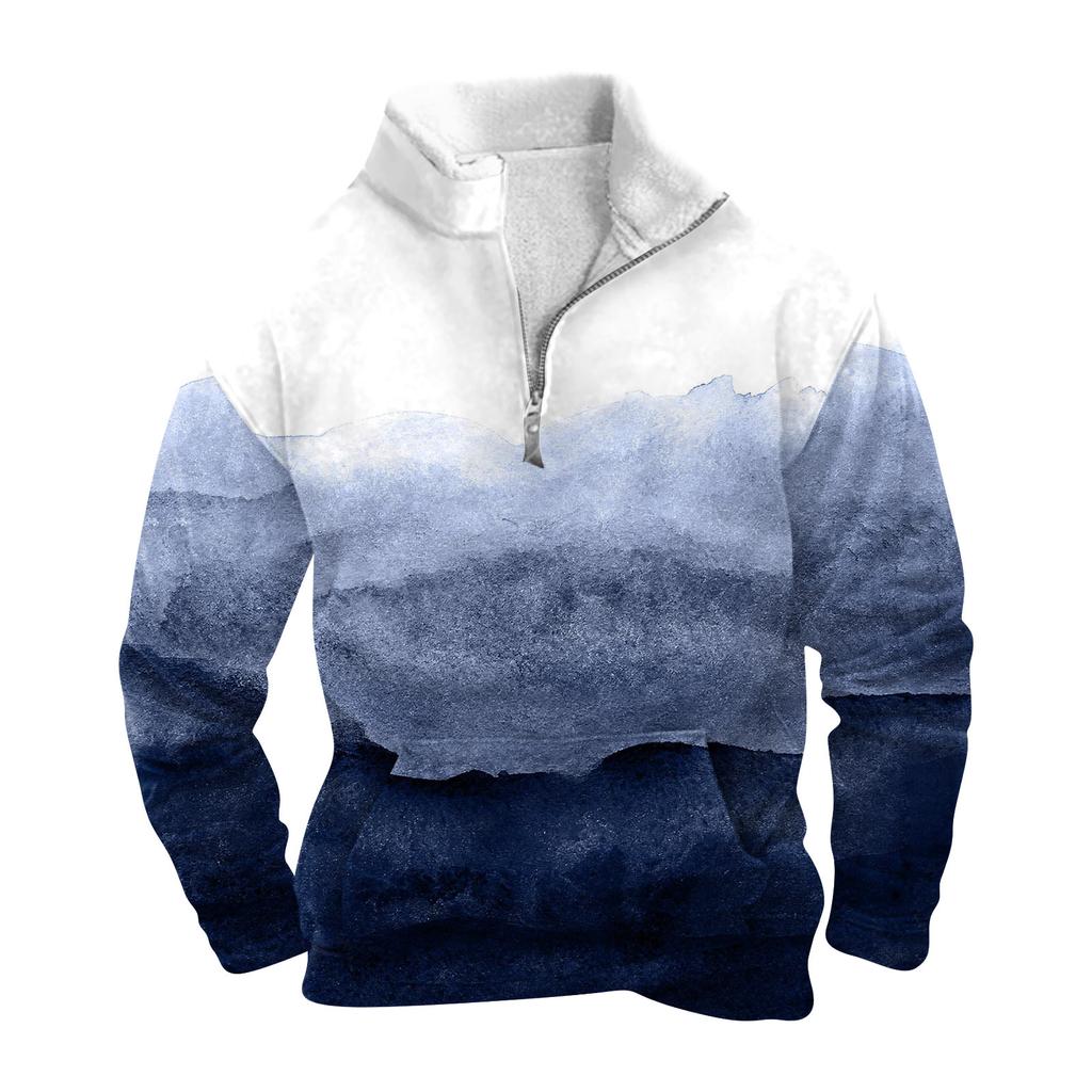Spring And Autumn Men's Standing Collar Sweatshirt Is Outdoor Casual Sweaters Tops