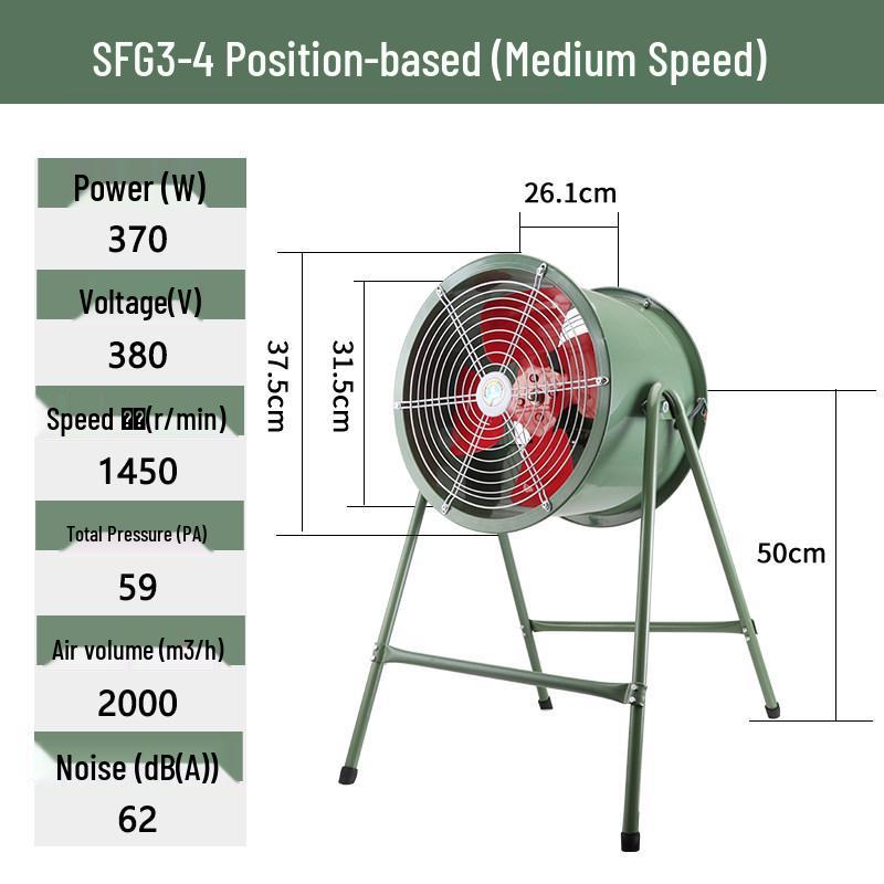 Silent Axial Exhaust Fan 220V/380V - Powerful Industrial Ventilation Blower