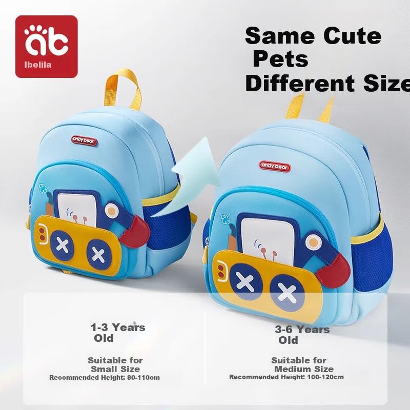 AIBEDILA Kindergarten Backpack for Boys And Girls, Children's Outdoor Backpack, Dinosaur Design, Anti-Lost