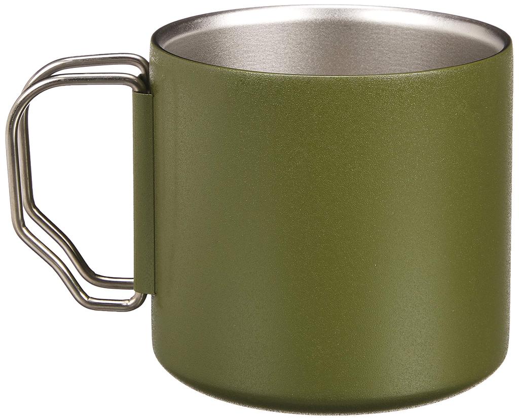 Gowell Zalatto Vacuum Insulated Stainless Steel Thermos MugTumbler with Handle, Insulates Hot or Cold Drinks, Double-Layered Design, 330ml, Khaki