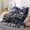 1PC Cyberpunk Hero Custom Name Patterned Flannel Blanket Suitable For All Seasons For Home Decor Warmth And Comfort Gifts Holiday Present