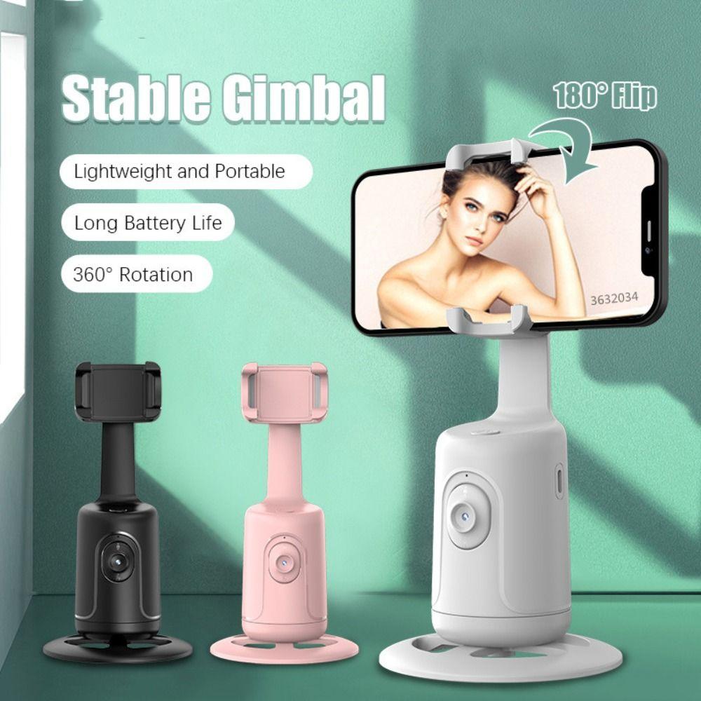 

Phone Bracket 360 Rotation Phone Stand Face Tracking Phone Holder AI Shooting Selfie Stick білий