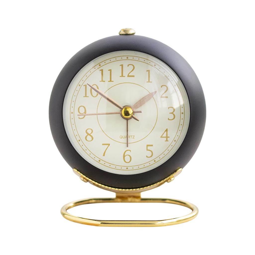 Metal Alarm Clock Creative Silent Children's Electronic Alarm Clock Simples Living Room Bedroom Student Night Light Timing Clock