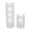 6 Pcs Stackable Spice Pot Spice Tower Spice Color Transparent Pot Seasoning Bottle for Kitchen