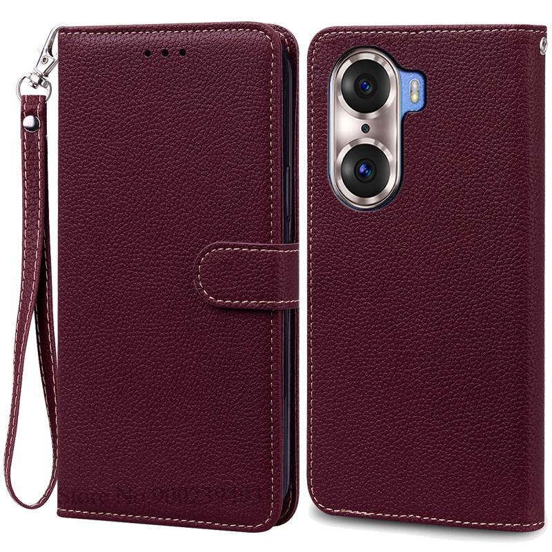 For Honor 60 Pro Case Honor 60 Case Silicone Soft Leather Flip Case For Honor 60 Pro Wallet Cover Phone Fundas Coque
