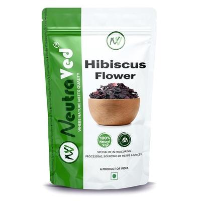 NeutraVed Hibiskusblüten-Kräutertee | Ideal für Eistee-Cocktails, Mocktails | Natürliches Färbemittel für den Sommer | Zippbeutel 1 - 50g