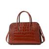 Sac Cabas Commuter en Cuir de Vachette Texture Crocodile 2026: Sac à main grande capacité à texture rétro.