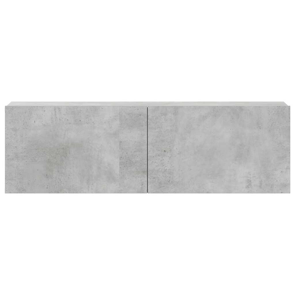 vidaXL 3-tlg. TV-Schrank-Set Betongrau Holzwerkstoff