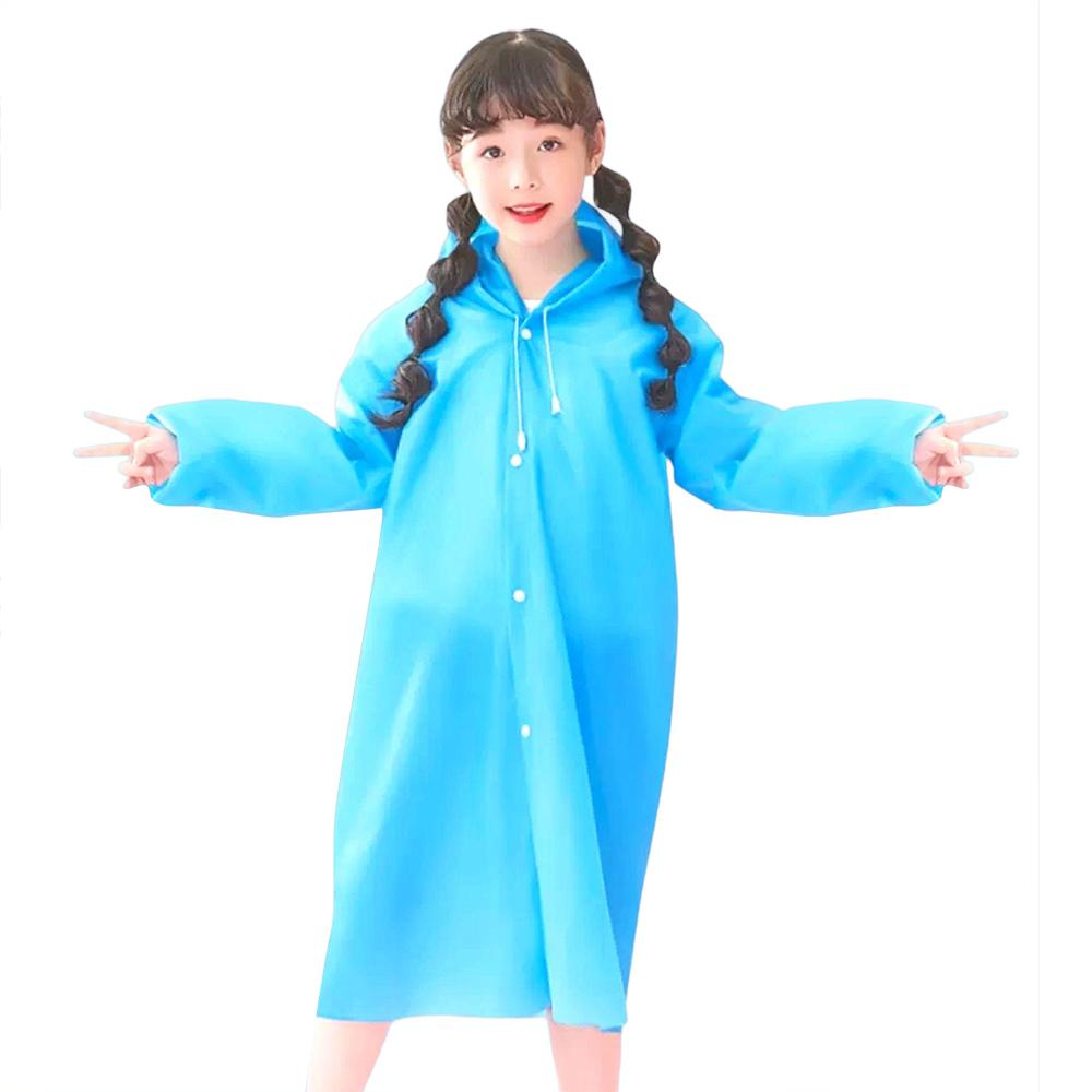 Outdoor Travel Kids EVA Raincoat Thicken Waterproof Children Poncho,0.16mm Thickness