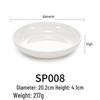 White Melamine Plastic Round Plate for Catering and Restaurant Dining