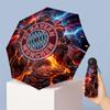Bayern Munich Pattern Printed Mini 5 Folds 8 Ribs Compact Umbrella Windproof Waterproof Lightweight Portable Folding