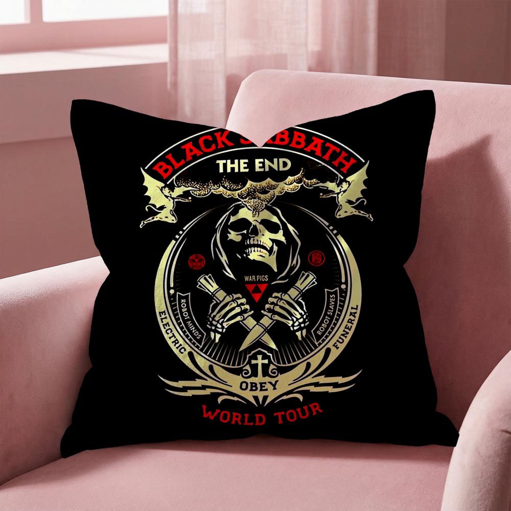 

Band B-Black S-Sabbath Paranoid Cushion Cover Multi-Scene Pillow Cover for Home & Car - Reversible, Soft & Durable for Daily Use 30cmx30cm