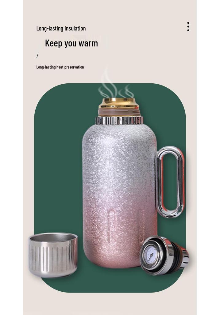 Titanium-Plated Insulated Tea and Water Kettle for Office, Home, or Outdoor Use - Large Capacity