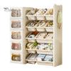 Multi-Box Shelf Toy Storage Organizer Boxes with Nursery Baby Room Solution Bins And Bookshelf Hook for Kids Bedroom Playroom Snack