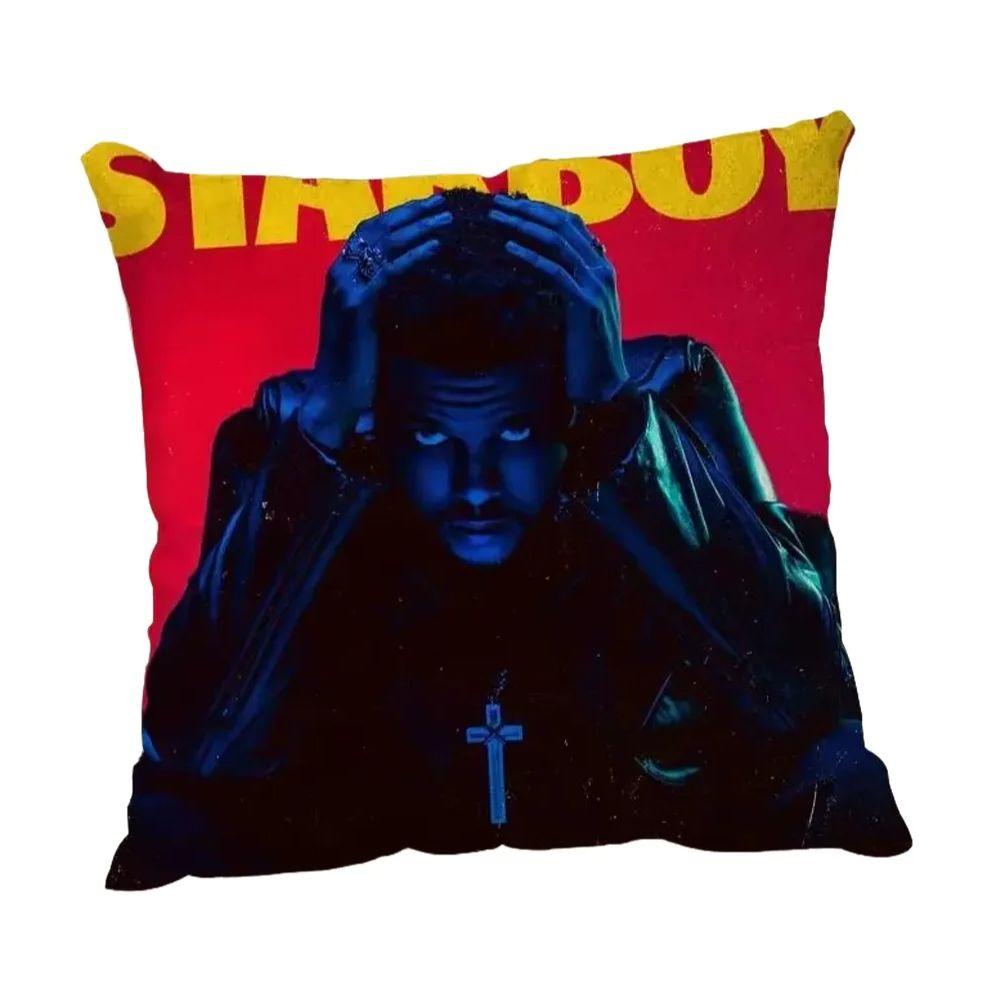 1 Stück The Weeknd Starboy Kissenbezug, Polyester 2D Doppelseitiger Druck, Rapper Sänger Merch Kissenhülle, Dekokissen