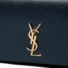 Saint Laurent Ysl Cassandre Logo Botão Fechamento Couro Crossbody Bolsa de Ombro Feminina Bolsas Preto 820175-0U40J-1000