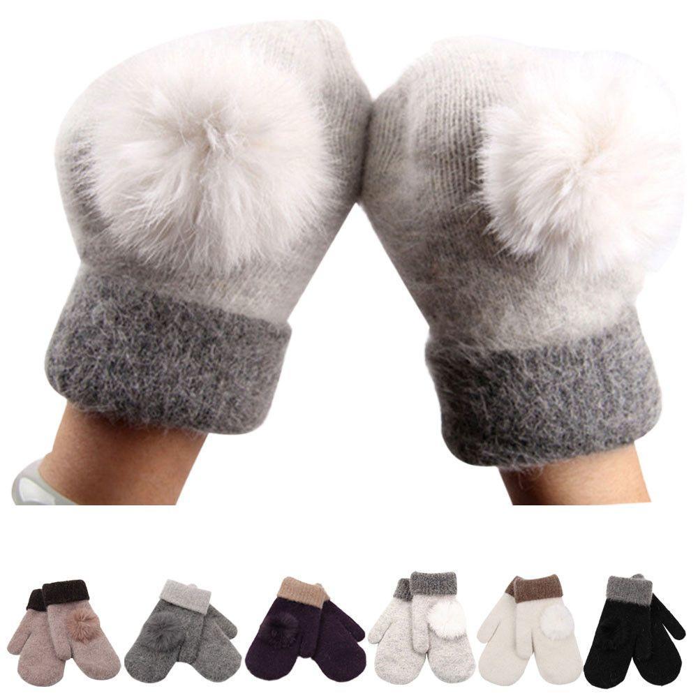 

Новые хлопковые подарки, зимние теплые шерстяные вязаные варежки, женские перчатки с полным пальцем хаки