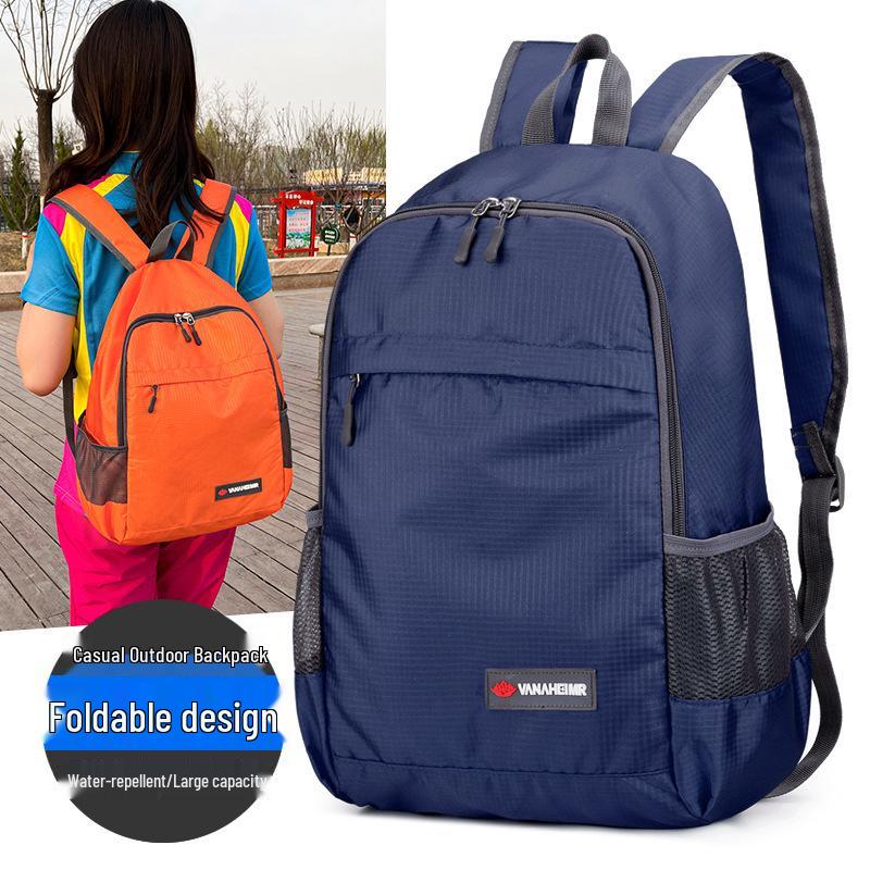 Ultralight Portable Outdoor Folding Backpack with Logo Print