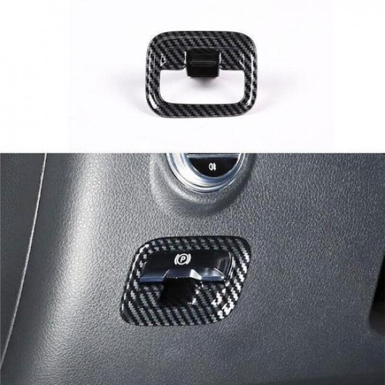 ABS Carbon Fiber Inner Electronic Brake Cover Trim For Benz EQE EQS -