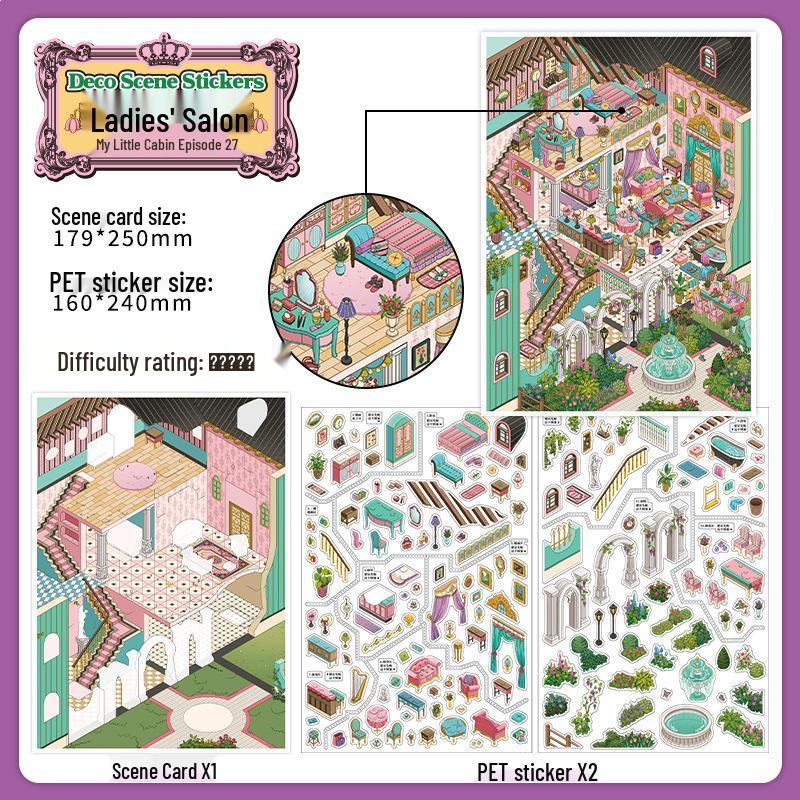 Infeel.Me 27th Series: My Little House 2.5D Miniature Scene Landscaping Stickers