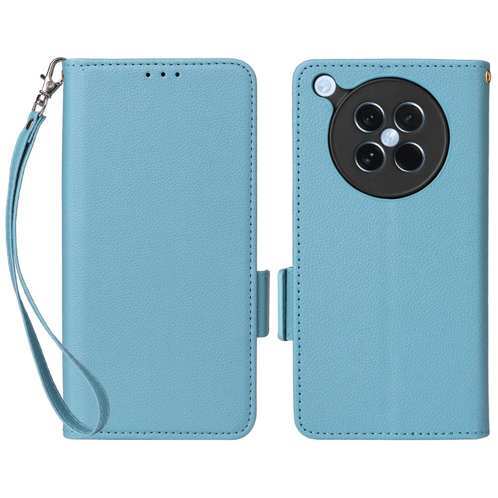 For Oppo Find X8s 5G Case with Wrist Strap Litchi Texture PU Leather Wallet Phone Cover