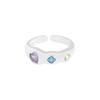 Ring Copper Adjustable For Women Showcasing Colorful Zircon Stones In Eyecatching Geometric Design For 2023