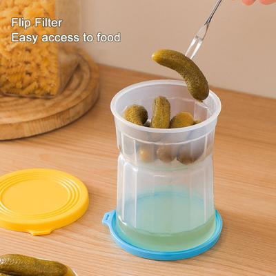 Słoik na ogórki w kształcie klepsydry Separator soku z ogórków Słoik do przechowywania ogórków, klasy spożywczej, wolny od BPA, odporny na przeciekanie, hermetyczny