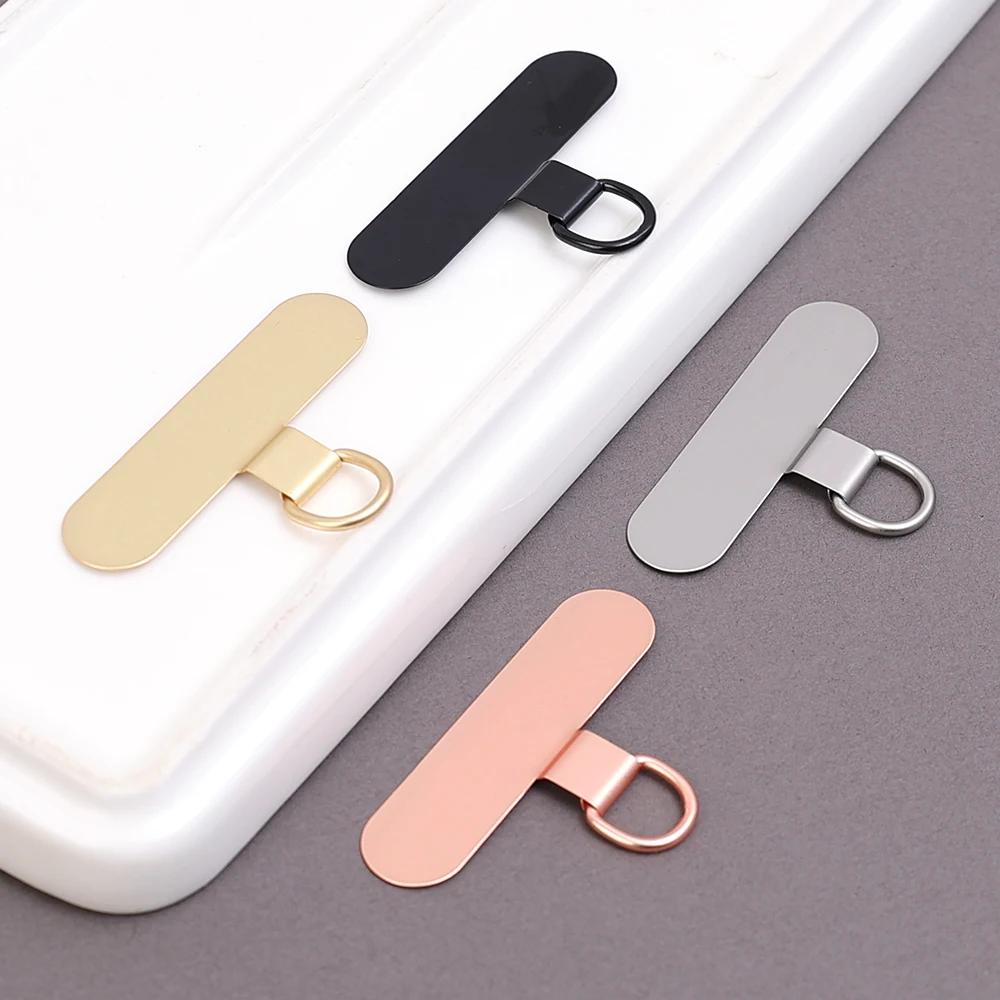 4/1PCS Universal Metal Cell Phone Tether Tab Ultra-thin Stainless Steel Replacement Phone Lanyard Straps Card Hanging Cord Tab
