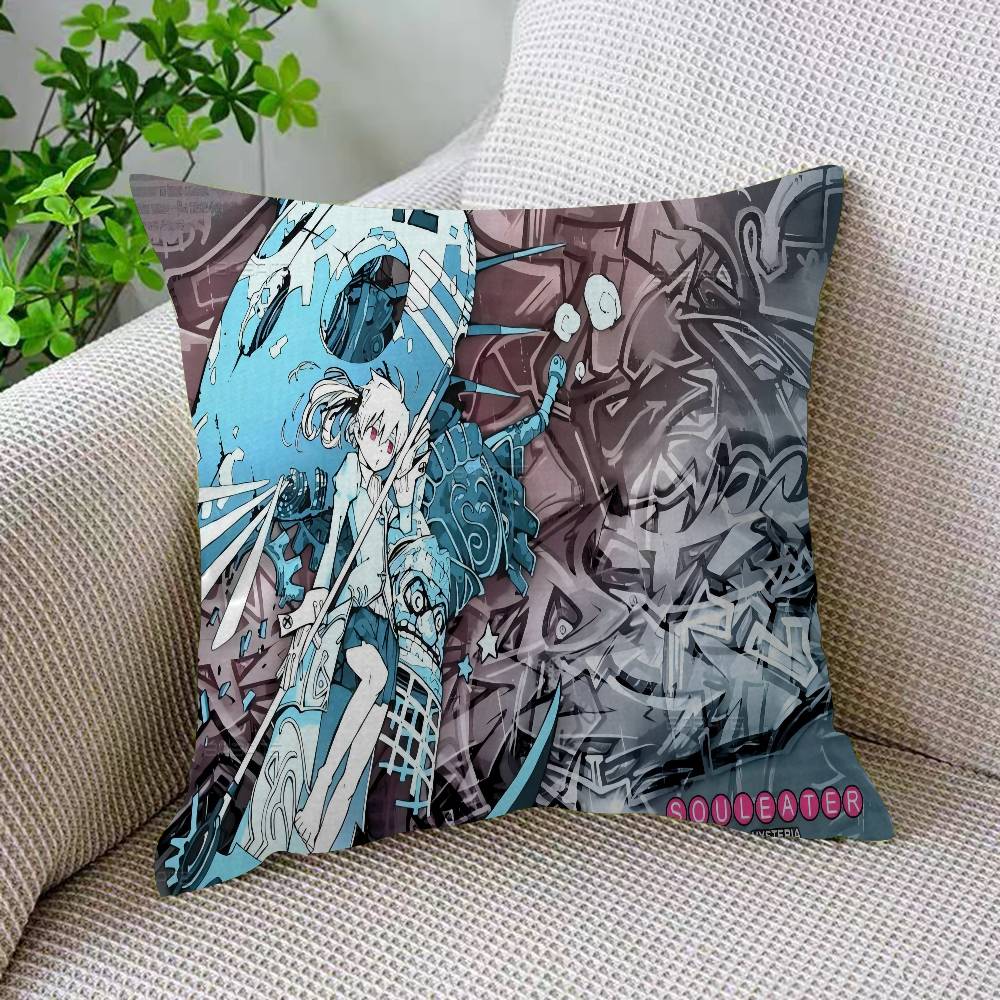 SOUL E-EATER Game Anime Personalized Picture Text Home Decorative Pillows Household Gifts 45x45cm