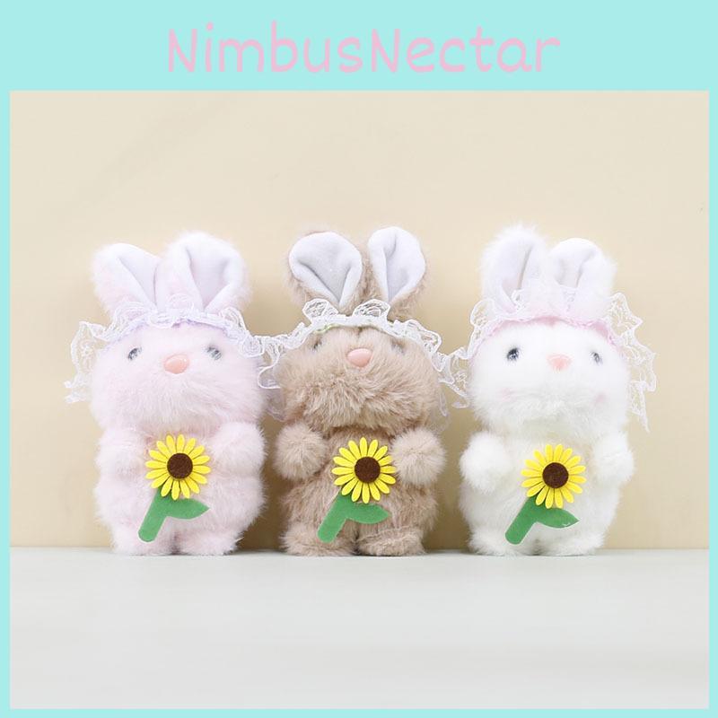 Adorable Rabbit Plush Doll Keyring With Pp Cotton Filling For Bags And Kids