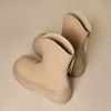 Fashion Elegant With Medium Heels Booties Round Toe Winter 2024 Female Short Shoes On Offer Designer Luxury New In Women's Ankle Boots