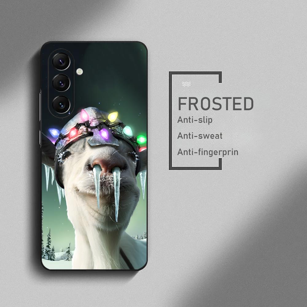 Coole Ziegen-Simulator-Spiel-Handyhülle für Samsung Galaxy S26 S25 S24 S23 S22 S21 Plus Ultra Note20 Weiches Schwarz