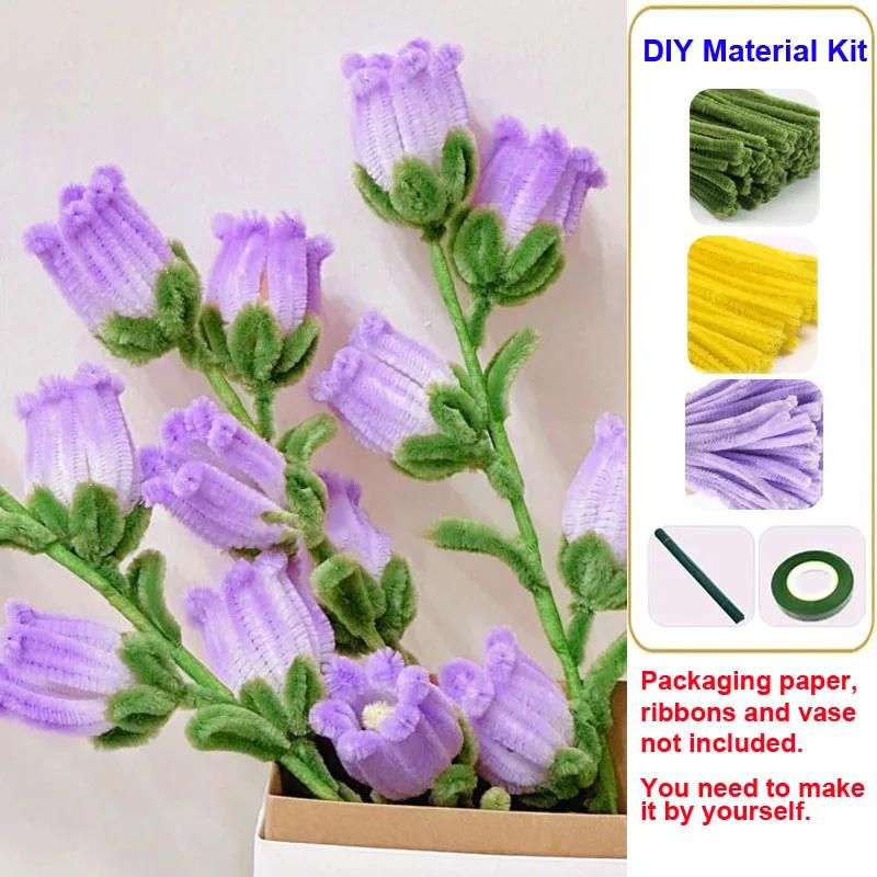 300 Pieces Pipe Cleaner Craft Set,Chenille Stem Pipe Cleaners for DIY Lily of bell Craft Projects and Decorations
