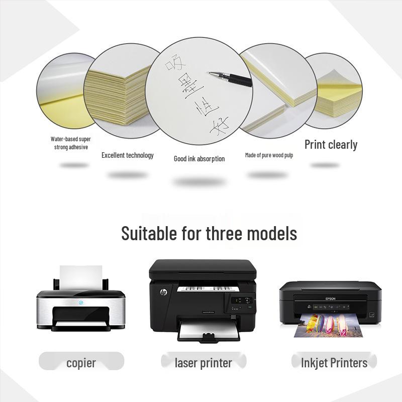 A4 & A5 Self-Adhesive Glossy/Matte Label Stickers: Inkjet, Laser Compatible, Kraft Paper Backing