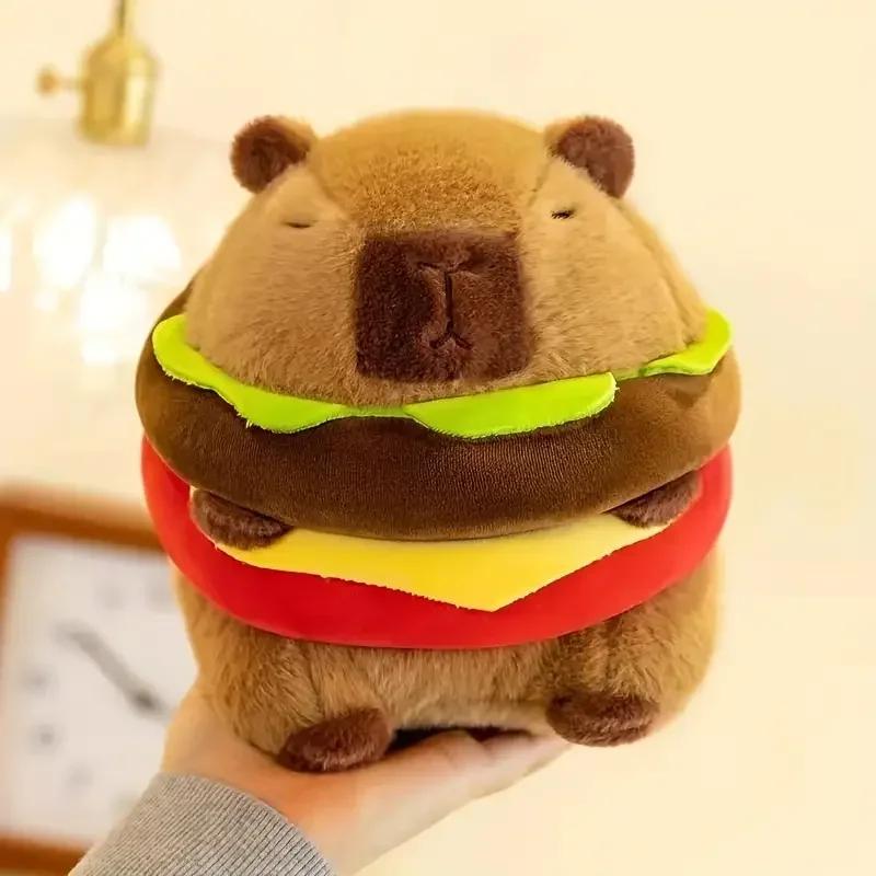 

Capybara Plush Toy In The Shape Of A 20cm/7.87inch Hamburger, Capibara Plush Toy In The Shape Of A Hamburger, Best Holiday Gifts 20-25cm