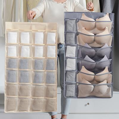 Multifunction Double-side Underwear Bra Organizer Mesh Drawer Organizers Washable Closet Door Hanging Bag Clothes Divider Boxes