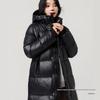 Women's 2025 Goose Down Hooded Mid-Length Winter Jacket - Thick & Warm