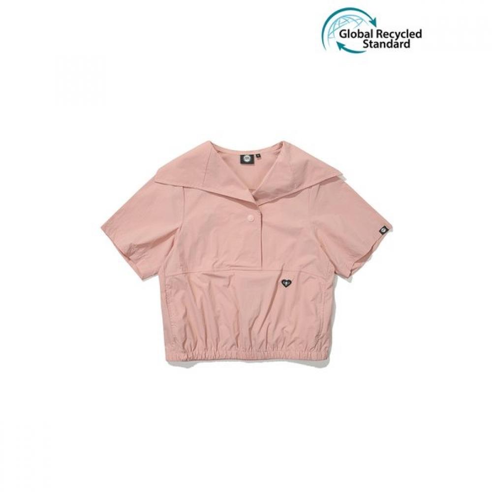 Женский короткий анорак с воротником-стойкой и короткими рукавами BLACK/90