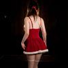 Velvet christmas sexy bunny cosplay Internet celebrity nightclub style New Year's robe stage performance costume