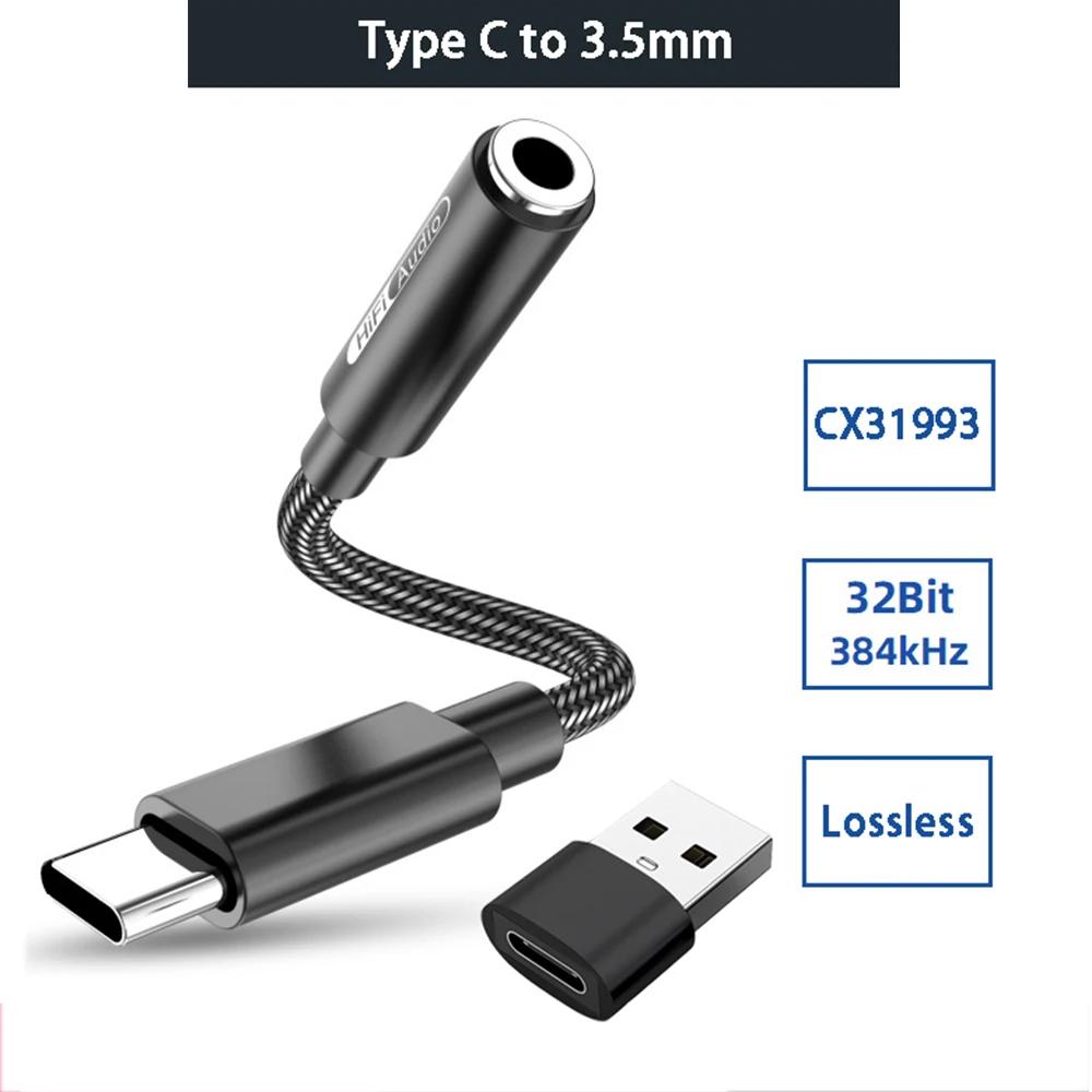 ALC5686 CX31993 HiFi DAC USB Typ-C auf 3,5mm AUX Digitales Audiokabel DAC für Samsung Android Typ-C Kopfhöreradapter