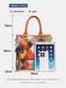 Zency Damen Mode Patchwork Tragetasche Echte Leder Handtasche