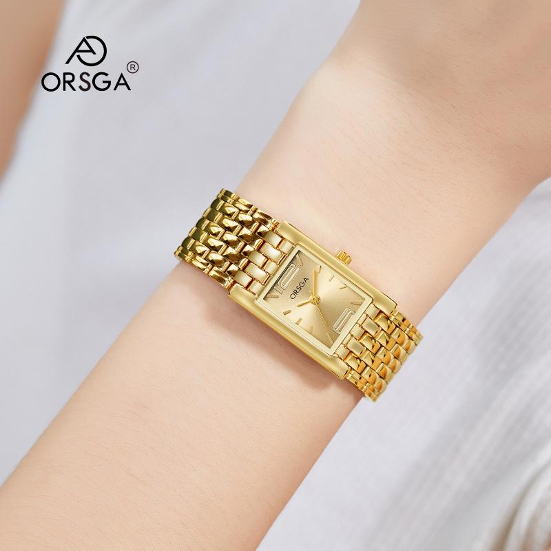 ORSGA Fashion Square Damen Quarz Uhr - Leichter Luxus & Casual Stil