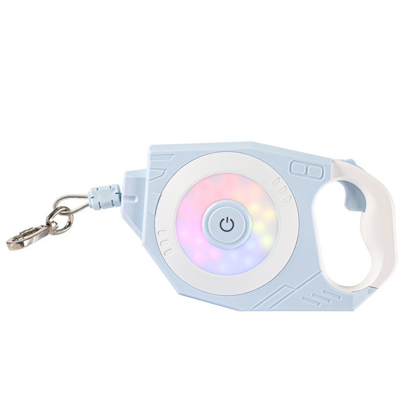 Retractable Dog Leash with Bright LED Flash Light Design Custom Logo Adjustable Automatic Durable Pet Dog Leash Lead (Blue,L) синий
