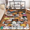 Colorful Cartoon Cat Pattern Carpet - Cute Animal Design for Home Decor Suitable for use as an anti-slip for room and bedroom sofas