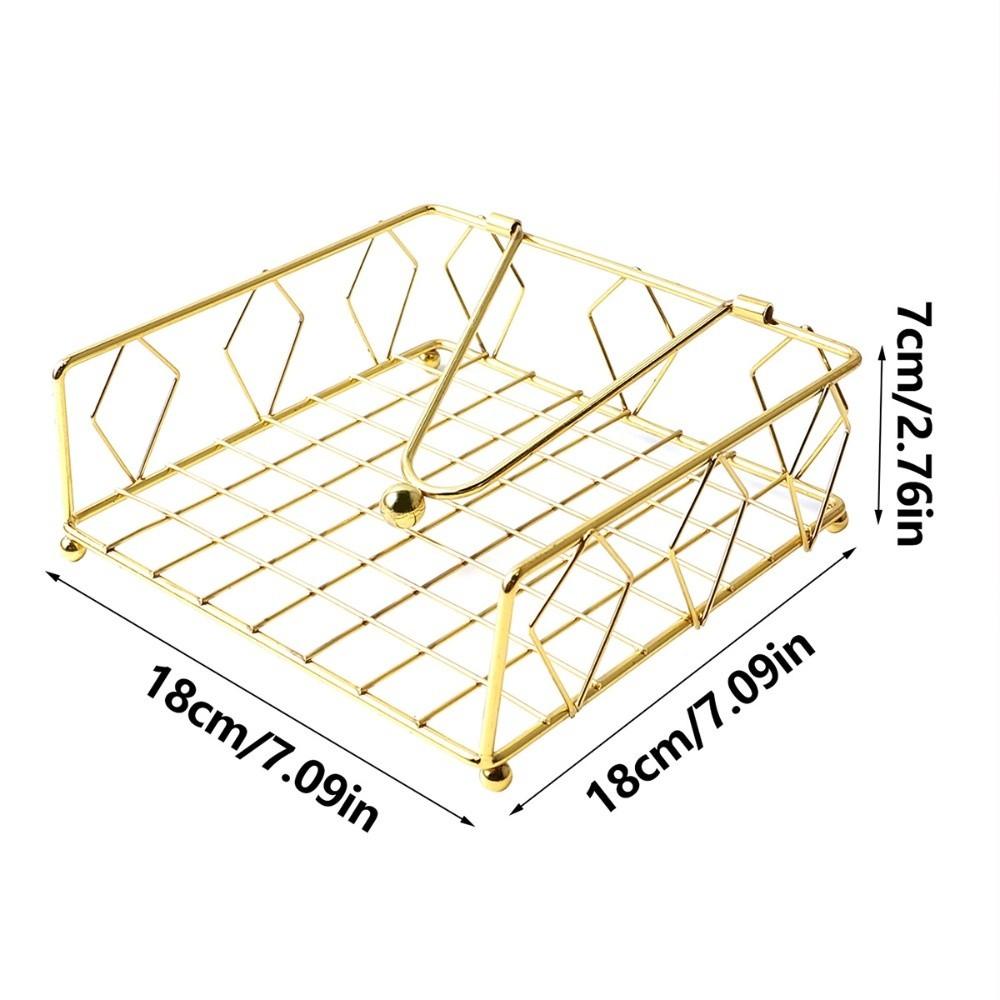 Elegant Metal Napkin Holder with Weighted Arm Square Napkin Box Decorative Holder Rustic Napkin Tray