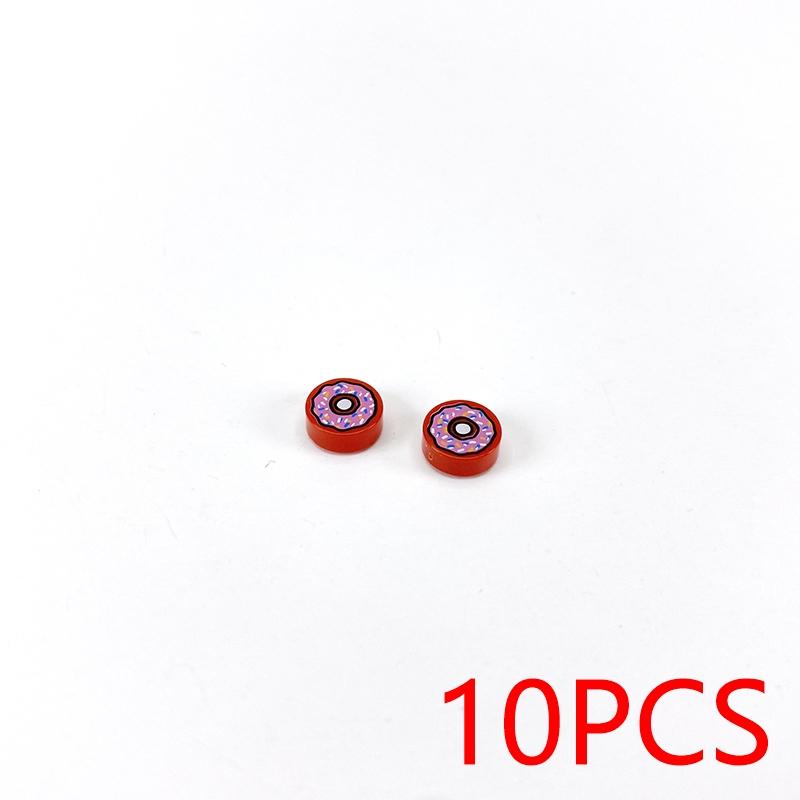 MOC Printed Tile ToyCompatible Brick Accessories Building Blocks City PC Phone Clock Pizza Parts Bricks Children Kids