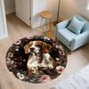 Beagle Pattern Round rug,Carpet Rug for Living Room Bedroom Playroom ,Non-slip Floor Mat,Holiday Gifts and Birthday Gifts.