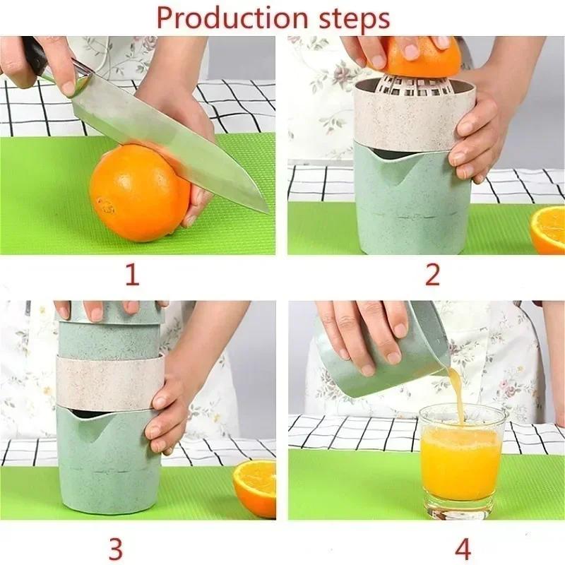 Kitchen Small Tools Fruit Manual Juicer Small Fruit Vegetable Household Juicing Cup Student Dormitory Orange Lemon Juicing Tool