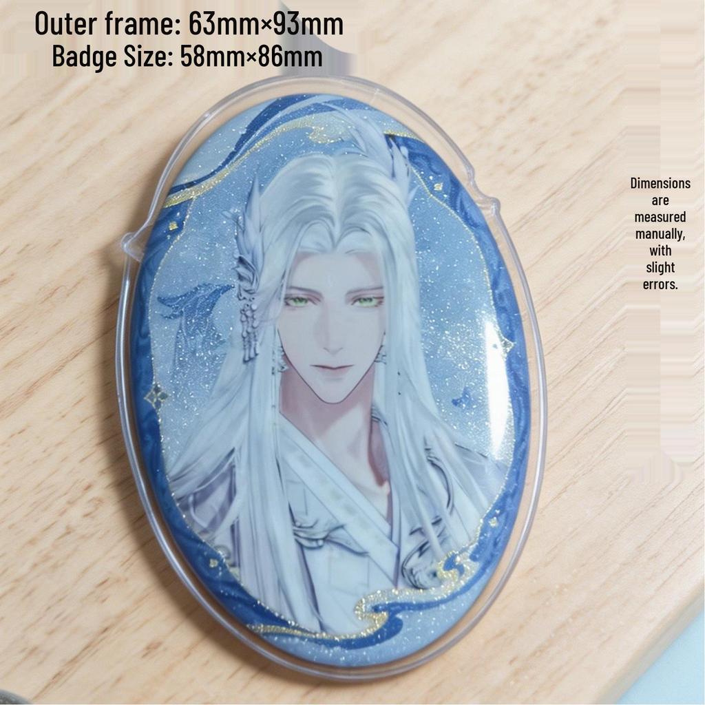 Transparent PVC Badge Sleeve for 58x75mm Anime Merchandise